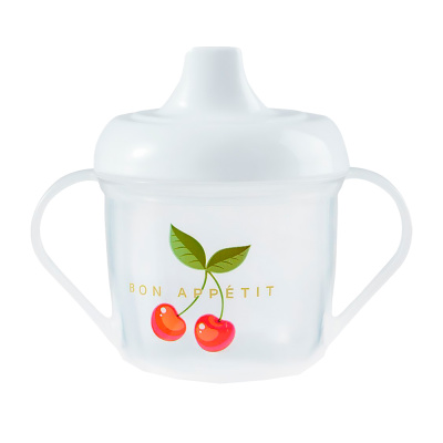 Поильник с ручками 170 мл Happy Baby 14001 cherry